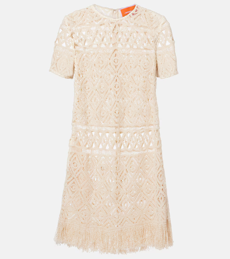 La DoubleJ Lacey macramÃ© cotton minidress | Mytheresa (US/CA)