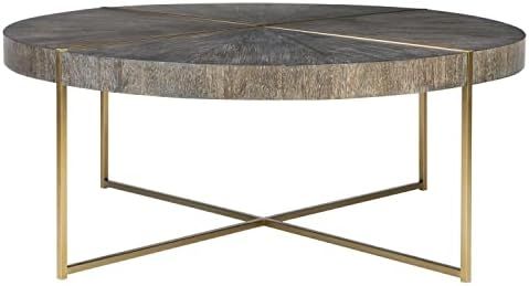 Uttermost Taja Round Coffee Table in Brushed Brass | Amazon (US)