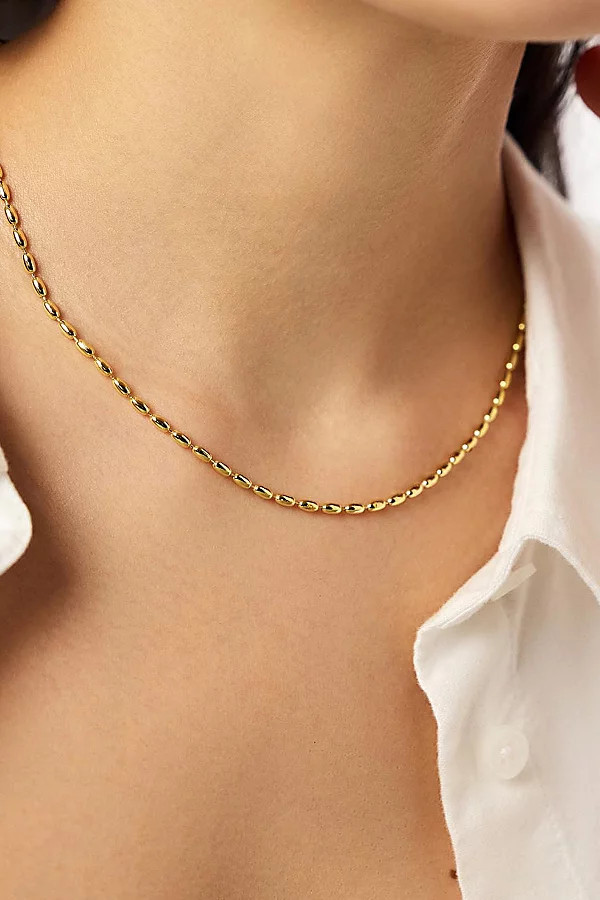 Ana Luisa Capri Ball Chain Necklace in Gold, Women's at Urban Outfitters | Urban Outfitters (US and RoW)