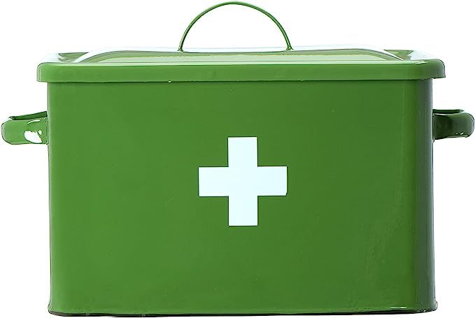 Creative Co-op EC0395 Metal, Green First Aid Container | Amazon (US)