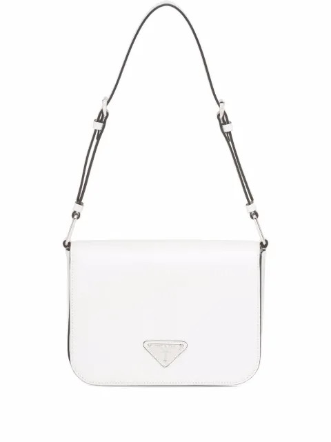 brushed leather shoulder bag | Farfetch Global
