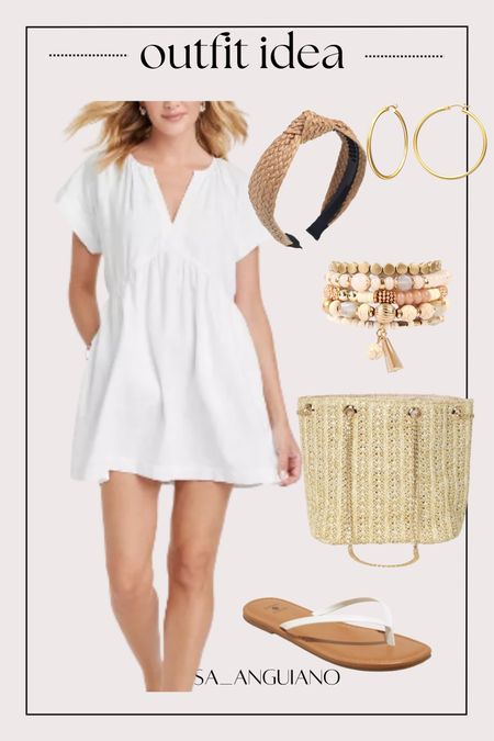 Fresh Summer Look

Women’s Fashion | Summer Fashion | Mini Shift Dress | White Dress | Linen Dress | Short Sleeve Dress | Straw Headband | Bohemian Headband | Knotted Headband | Gold Hoop Earrings | Jewelry | Stretch Bracelets | Beaded Bracelet | Bohemian Bracelets | Straw Bag | Straw Purse | Sandals | Flip Flops | Thongs

#LTKcurves #LTKstyletip #LTKSeasonal
