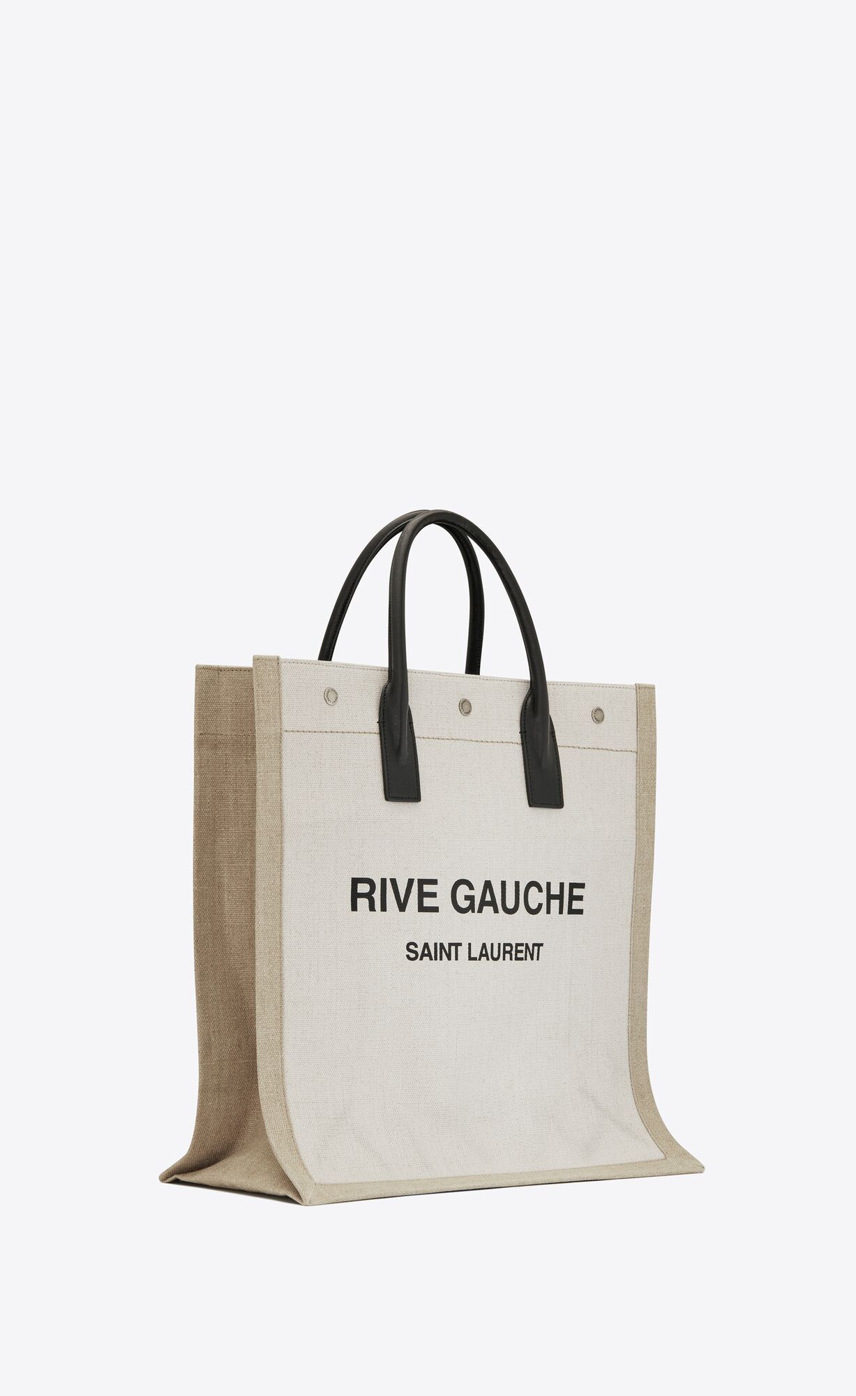 RIVE GAUCHE n/s shopping bag in linen and cotton | Saint Laurent | YSL.com | Saint Laurent Inc. (Global)