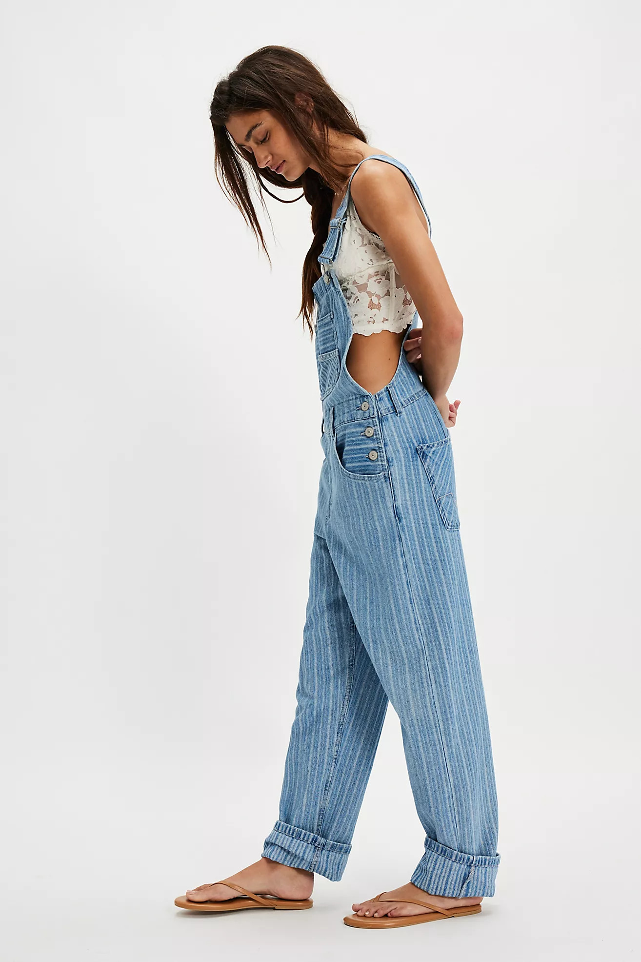 We The Free Ziggy Striped Overalls | Free People (Global - UK&FR Excluded)