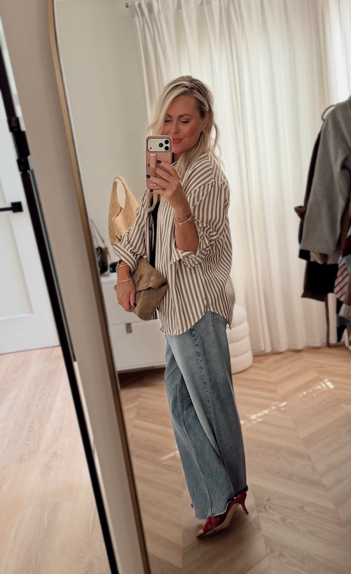 OOTD🫶🏻! It’s FRIDAY! if you want the baggy jean look size up 1-2 sizes in these! I have them on here! I also have in my TTS!

#LTKootd #LTKOver40 #LTKWorkwear