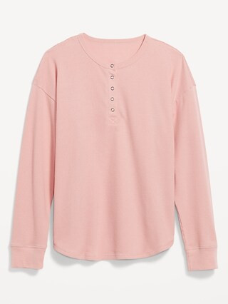 Thermal Henley Pajama Top for Women | Old Navy (US)