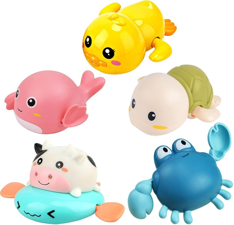 Bath Toy,Cute Animal Clockwork Bathtub Swimming Pool Toy,Baby Bath Toys for Toddlers 1-3, Boys & ... | Amazon (US)