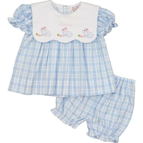 Blue Plaid Bunny Bloomer Set - Shipping Late March | Cecil and Lou