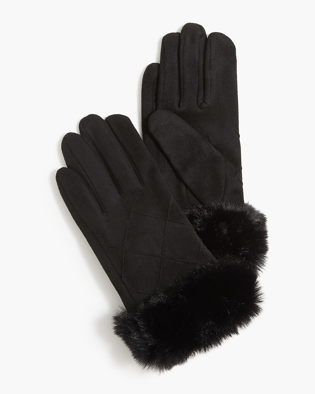 Sueded fur-lined gloves | J.Crew Factory