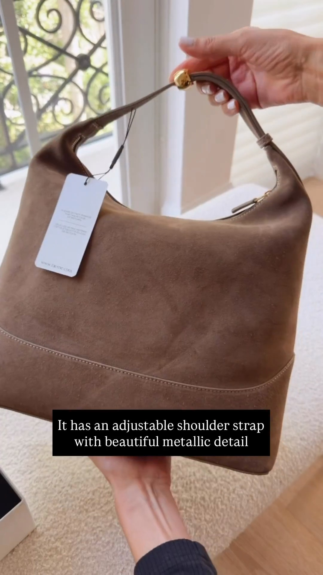 My newest suede bag 
Perfect staple for fall and winter, has a adjustable shoulder strap with metallic detail and zipper closure, spacious, and versatile.

#LTKU #LTKootd #LTKOver40