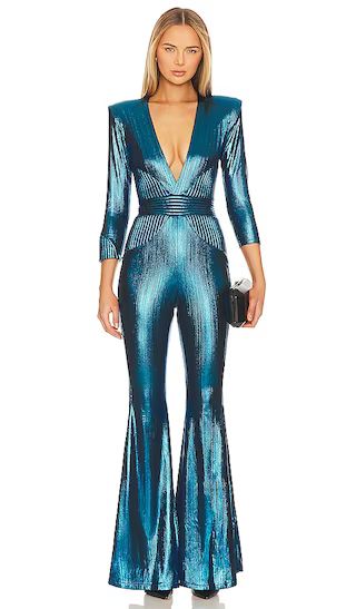 The Secret Metallic Jumpsuit in Electric | Revolve Clothing (Global)