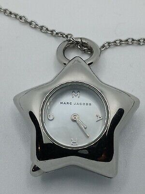 Marc Jacobs Star Pendant Watch Necklace Mother-of-Pearl Dial 26” Chain Pre owned | eBay AU