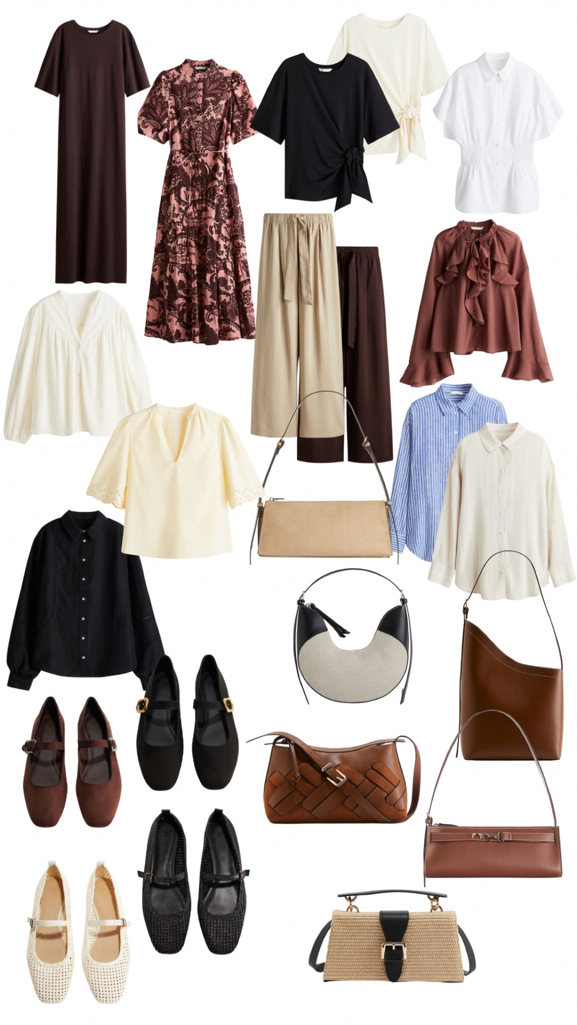 H&M, summer, new in, modest dresses, wide leg trousers, frill blouse, muslin blouse, cotton shirt, linen shirt, baguette handbag, asymmetrical handbag, leather handbag, straw mary jane ballet flats 

#LTKSeasonal #LTKfindsunder50 #LTKeurope
