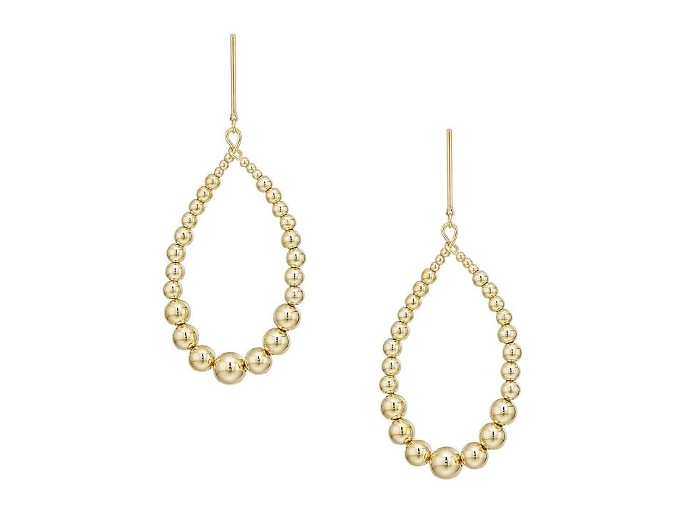 Kenneth Jay Lane - Gold w/ White Pearl Open Oval Direct Post Earrings (Gold/White Pearl) Earring | Zappos