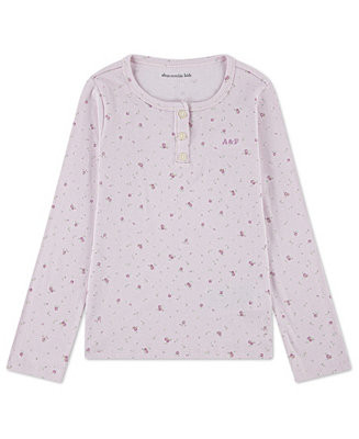 Girls' Essential Long-Sleeve Henley T-Shirt | Macy's