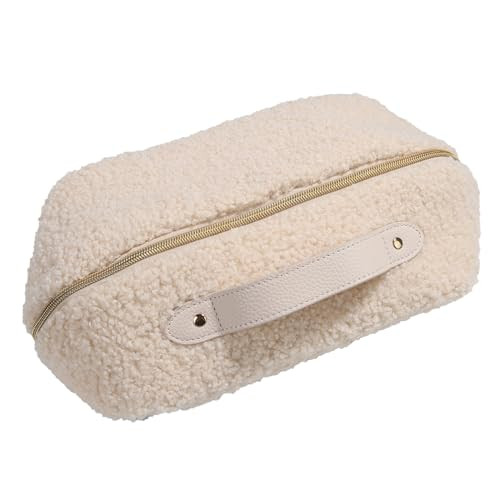 Vellichor Makeup Bag - Large Capacity Travel Cosmetic Bag, Travel Toiletry Bag Cute Plush Makeup ... | Amazon (US)