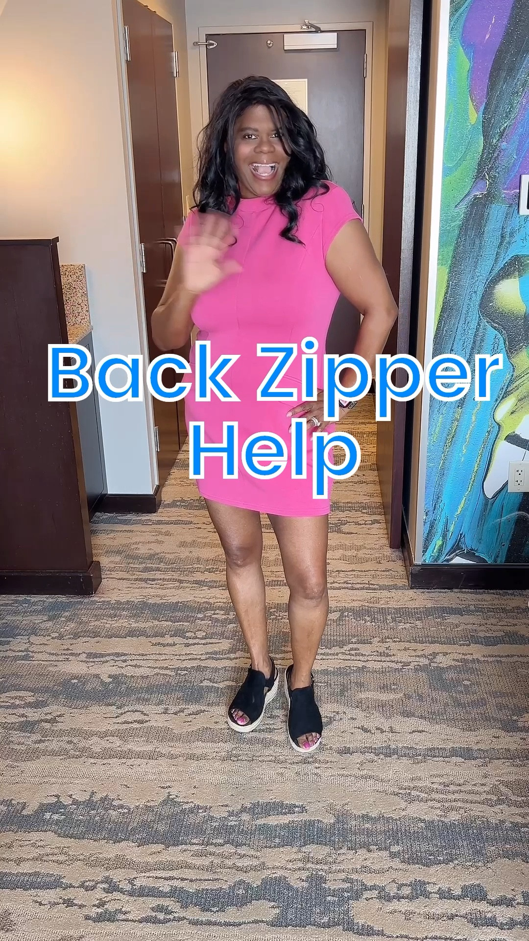 This back zipper pull is a MUST if you have shoulder issues, travel or live independently.

No more asking honey to zip you up🙂

I have 2.  One that I leave in my luggage and one in my closet.

I’m loving this pink dress too.  I get a lot of compliments when wearing it.🙂

Comment SHOP below to receive a DM with the link to this post on my LTK ⬇ https://liketk.it/63hBv #ltkover40 #ltkgrwm #ltkootd