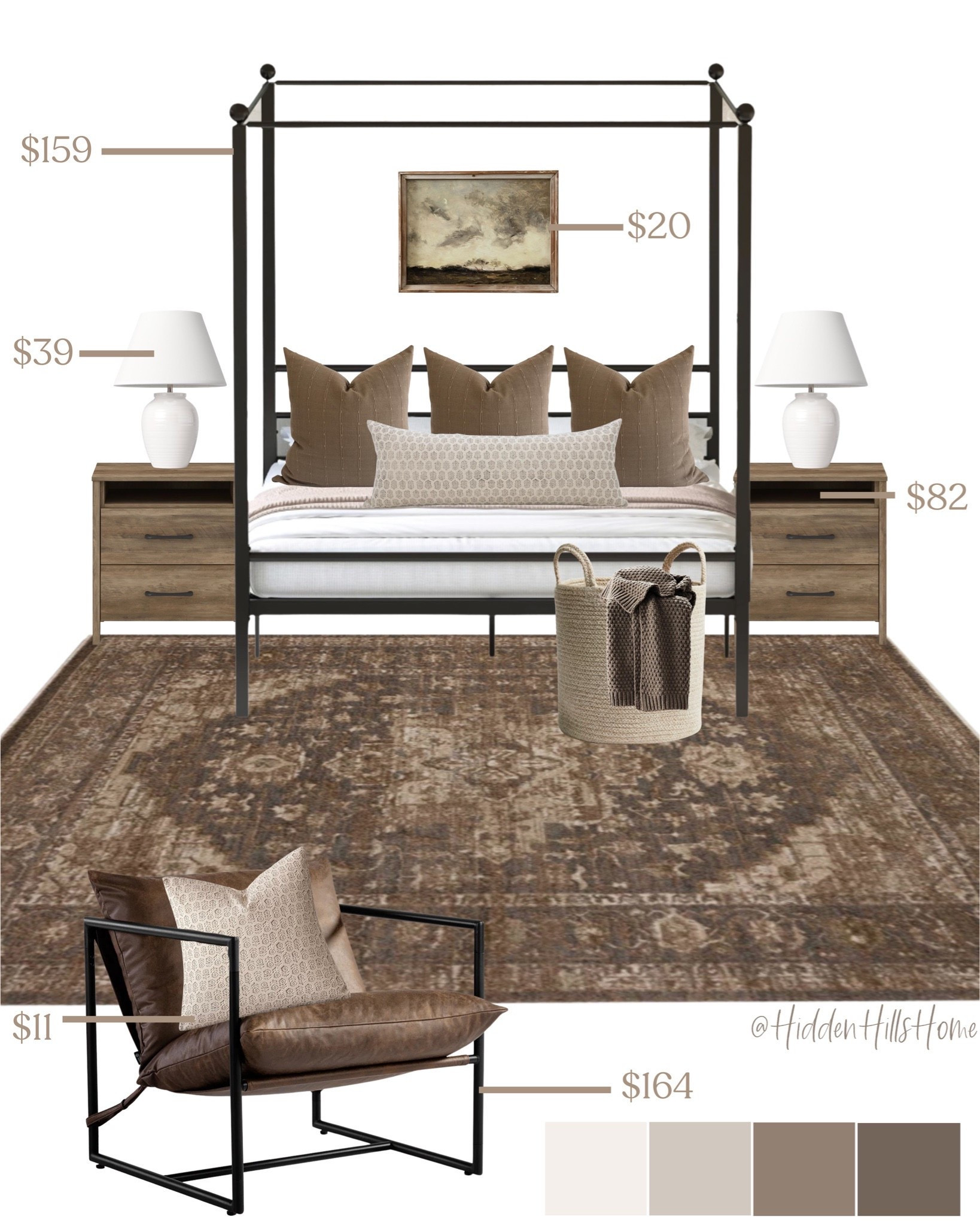 Affordable bedroom design! Cozy bedroom inspiration, bedding, home decor ideas, bedroom, canopy bed, Amazon home finds, bedroom mood board #bedroom

#LTKHome #LTKSaleAlert #LTKSeasonal