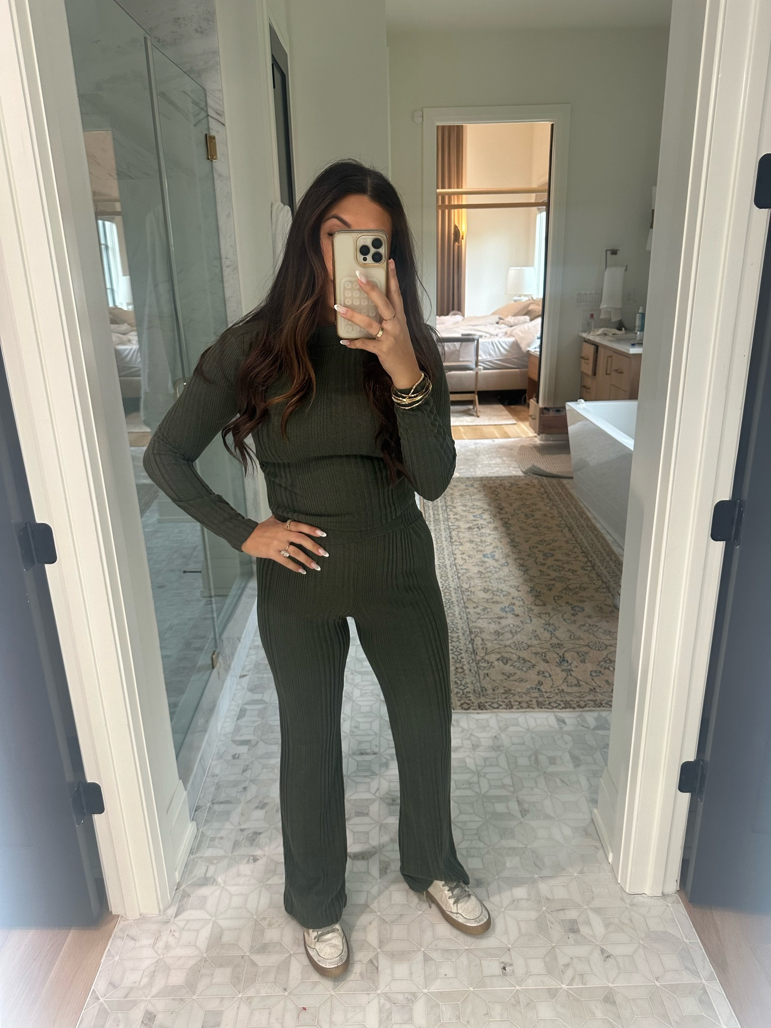 This matching set!! Obsessed with the color! It would be so cute with a puffer vest layered over, too! @walmartfashion @walmart #walmartpartner 

#LTKfindsunder100 #LTKfindsunder50
