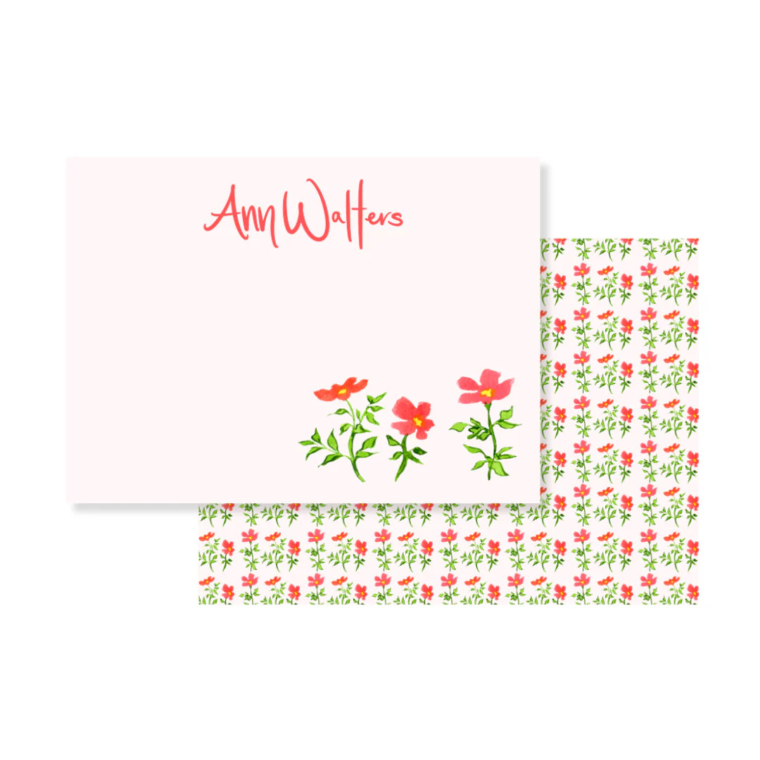 Nina Rosner x Fete Papier Red Floral Stationery | Fete Papier
