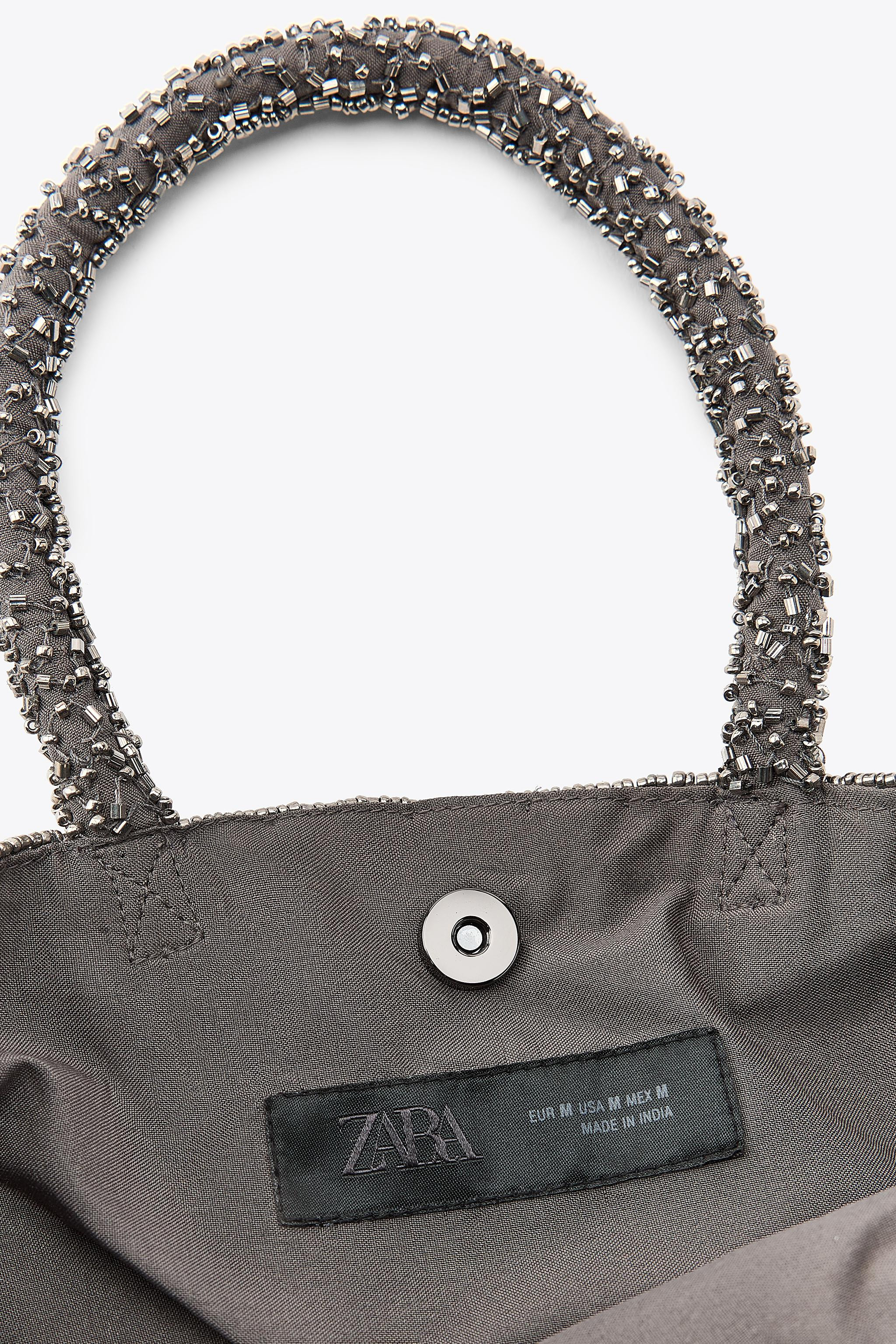 EMBROIDERED AND BEADED HANDBAG | Zara US