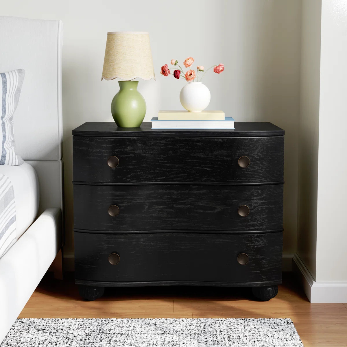 Tariel 32'' W Solid Wood Nightstand | Wayfair North America