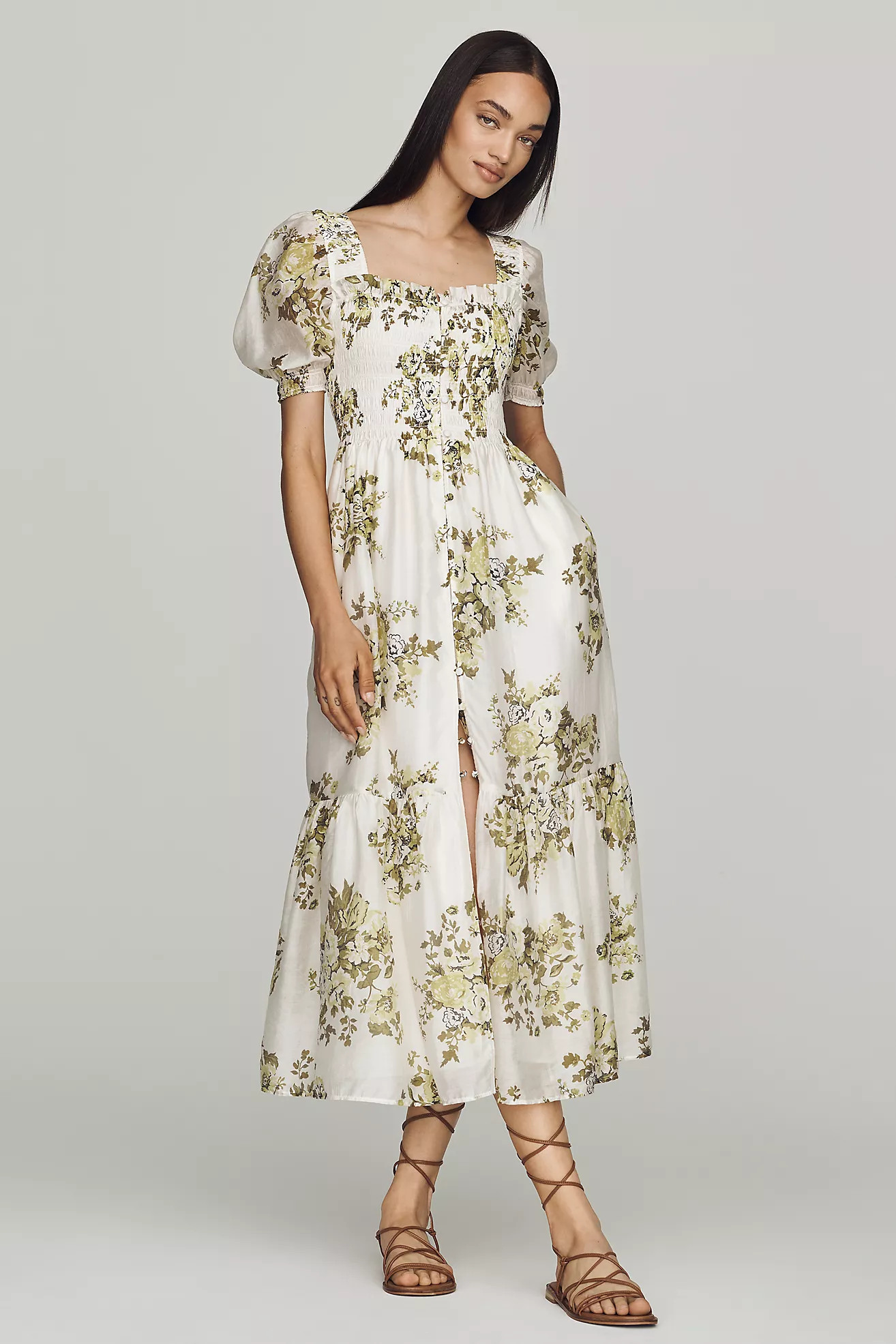 By Anthropologie Peregrine 100% Cotton Midi Dress | Anthropologie (US)
