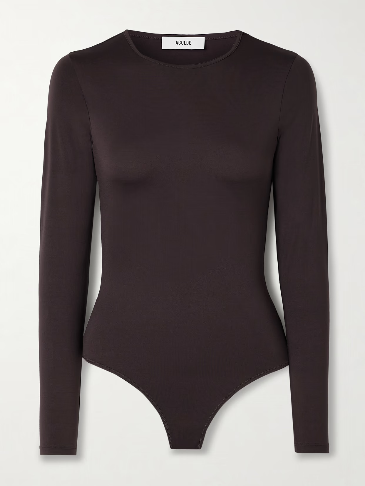 AGOLDE - Aura Stretch-jersey Thong Bodysuit - Brown | NET-A-PORTER (US)