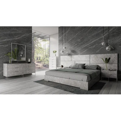 Marbella - Italian Modern Grey Bed Set | Wayfair North America