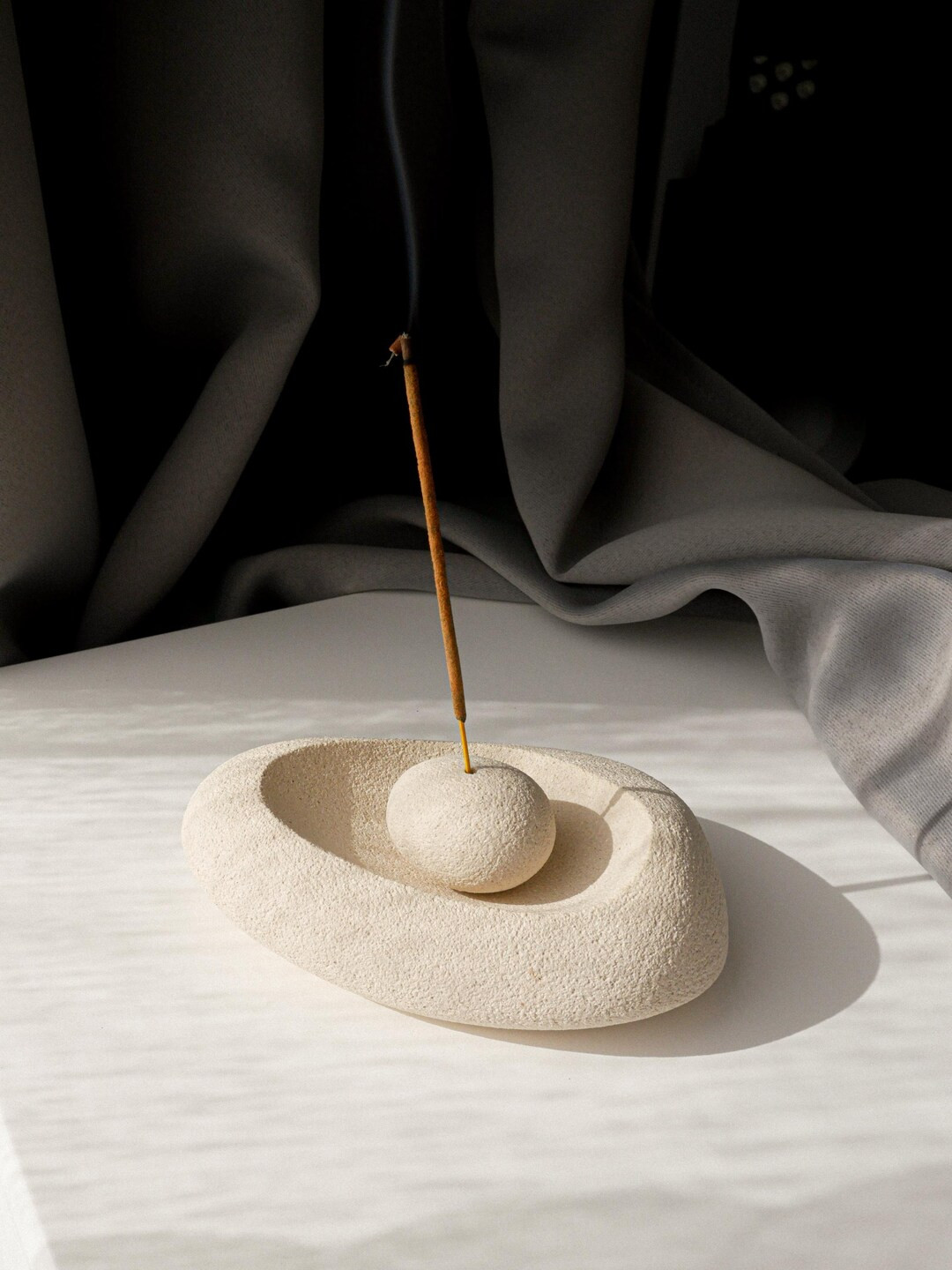 Unique Ivory Ceramic Incense Holder | Sculptural Incense Holder | Minimalist Incense Burner | Med... | Etsy (US)