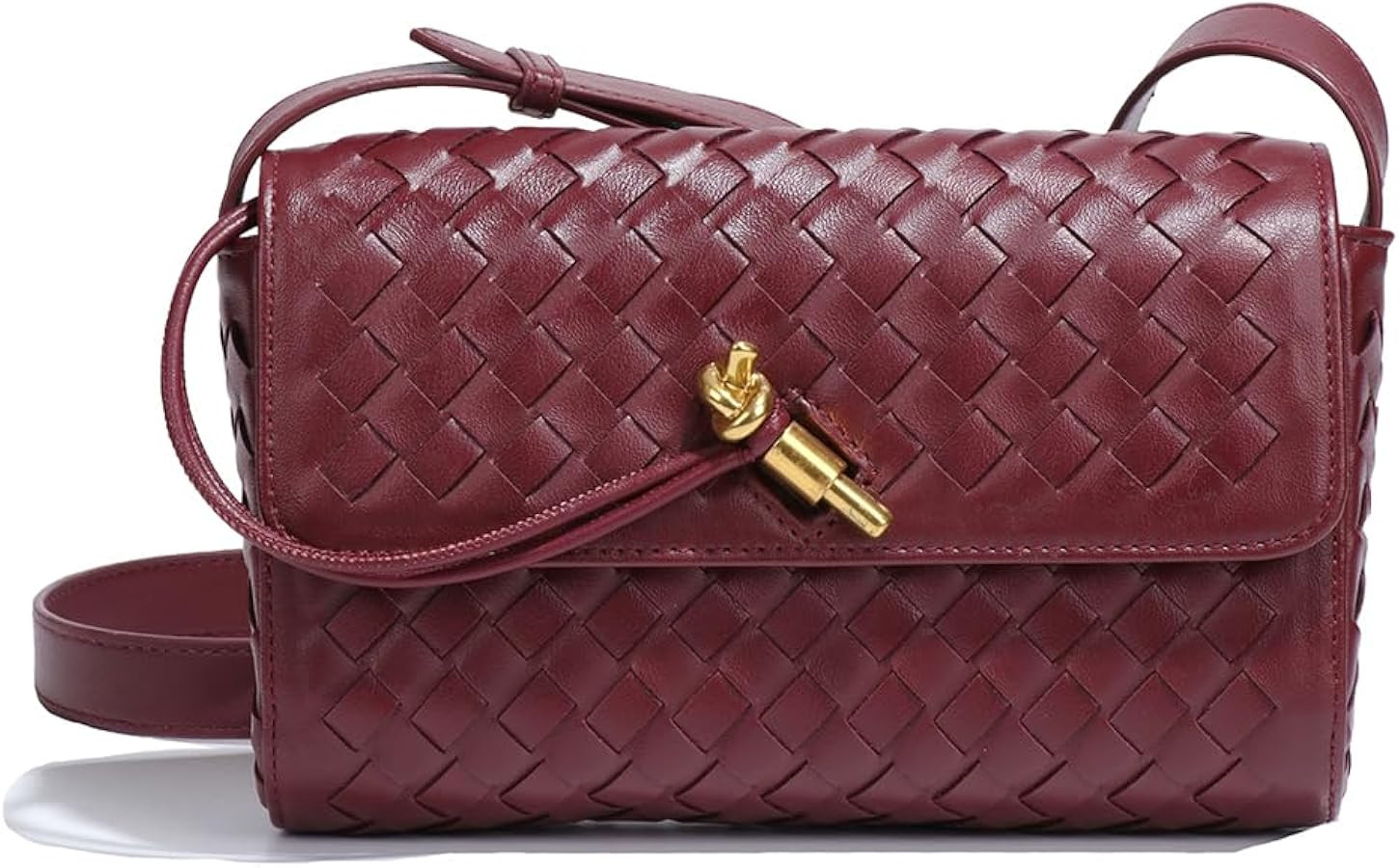 Amazon.com: Woven Shoulder Bag for Women Small Crossbody Bags Fashion PU Leather Hobo Handbag Cut... | Amazon (US)