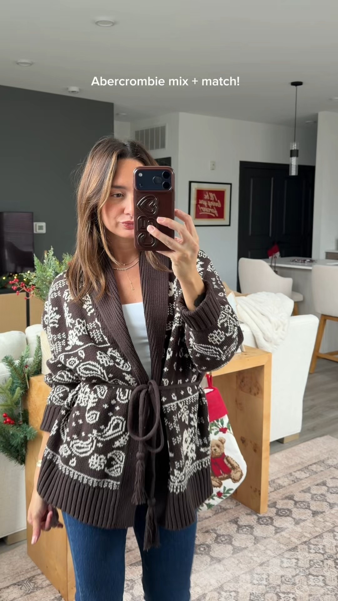 @abercrombie #AbercrombiePartner Abercrombie sale picks! Stack with code CYBERAF for additional 15% off! My sizes below:

Belted Cardigan: small
Bootcut Jeans: 24 short
Slub Flannel: small (men’s)
Madeline Crew Sweater: small
90s Vegan Leather Pants: 24 short

*Offer valid in stores and online from 11/24/2025-12/1/2025 in US/CA. Excludes clearance and gift cards. Online price reflects discount.