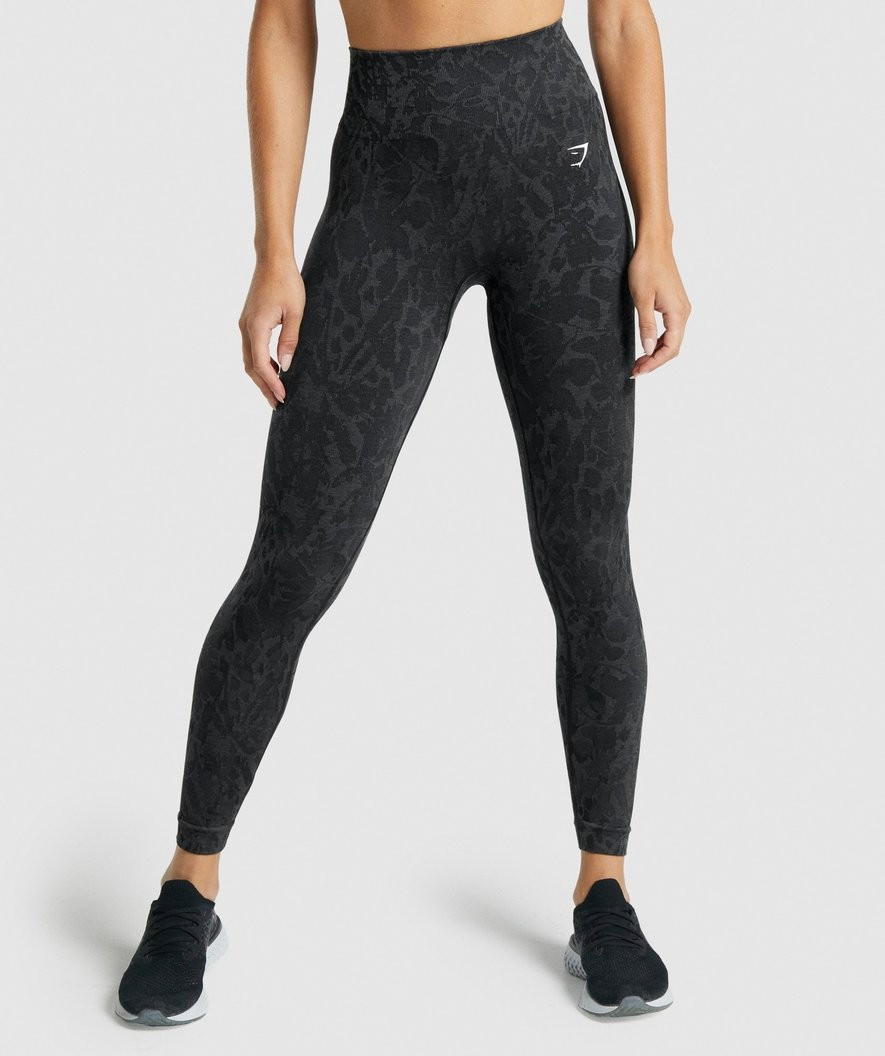Gymshark Adapt Animal Seamless Leggings - Butterfly | Black | Gymshark (Global)