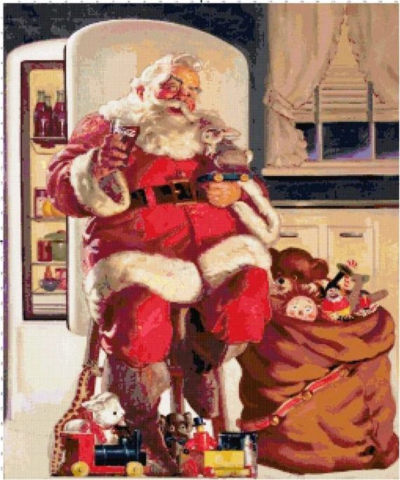 Norman Rockwell Coke Santa Illustration ofCoca-Cola | Etsy | Etsy (US)