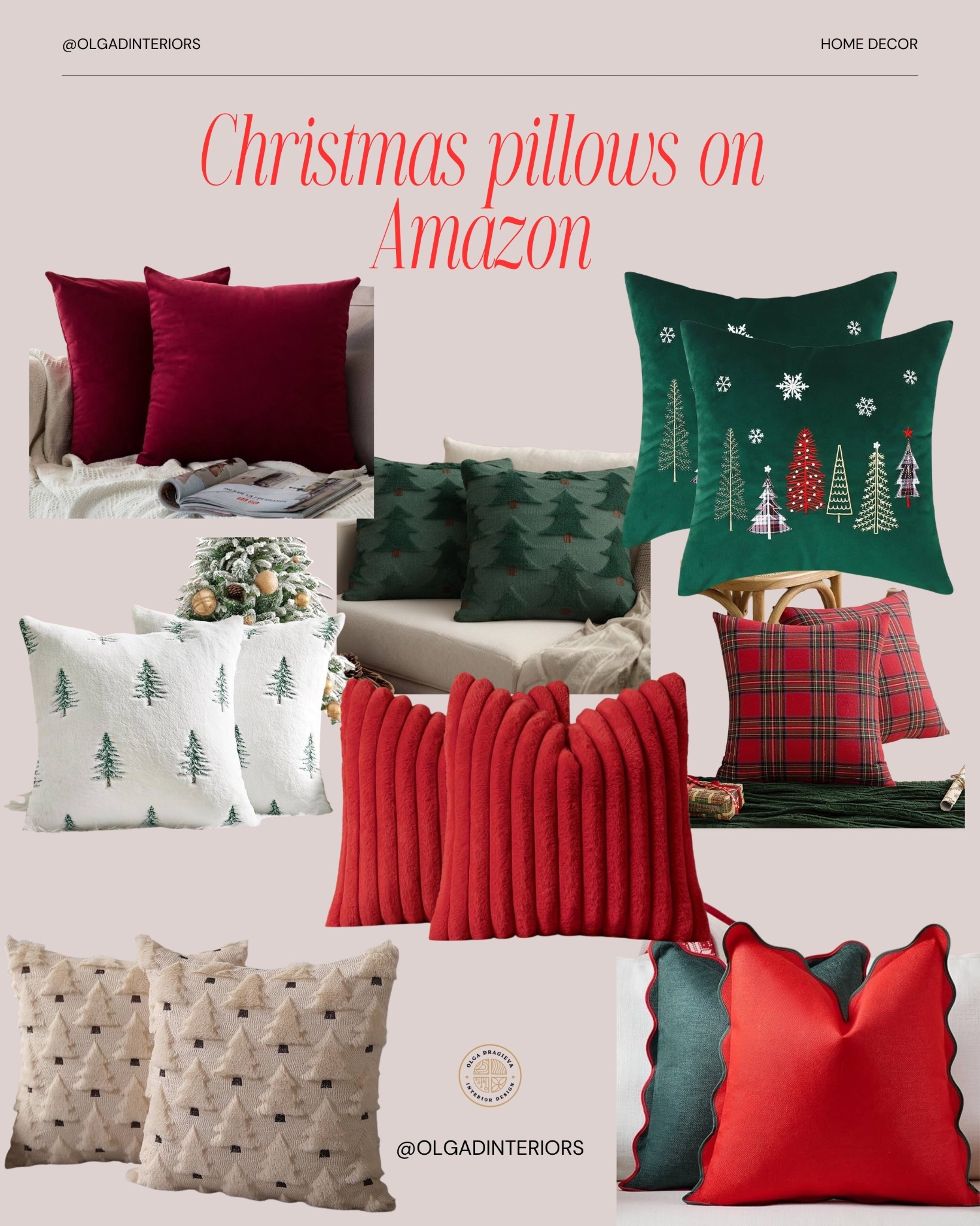 Christmas pillow covers, affordable pillows, home decor, Christmas decor. Amazon home. 

#LTKHome #LTKHoliday #LTKFindsUnder50