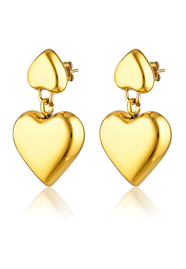 Romee Heart Earrings | Gold | Cendre