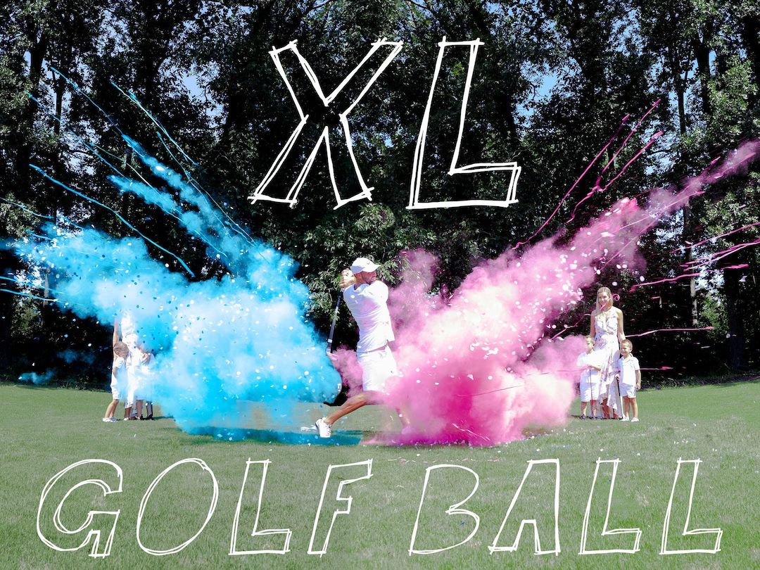 Golf Ball Powder & Confetti Gender Reveal Golf Ball in Pink or Blue Designed With 4x Powder and C... | Etsy (US)