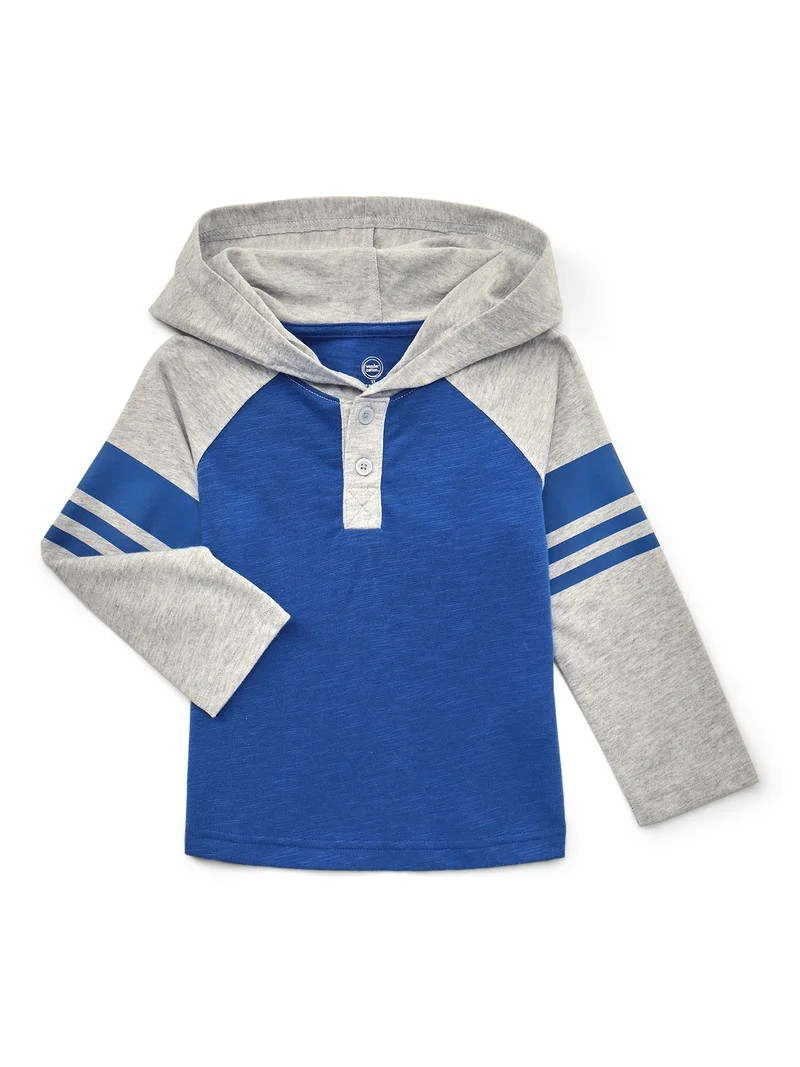 Wonder Nation Toddler Boys Hooded Tee with Long Sleeves, Sizes 12M-5T - Walmart.com | Walmart (US)