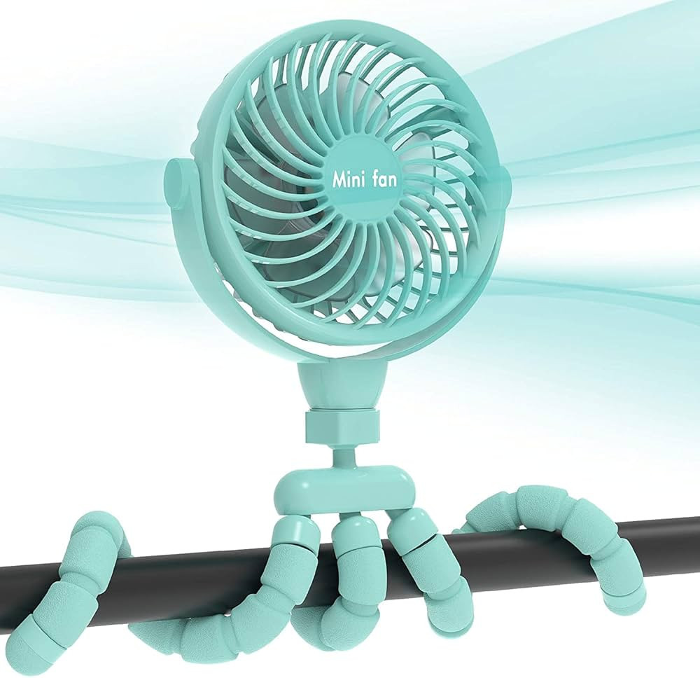 Battery Operated Stroller Fan Flexible Tripod Clip On Fan with 4 Speeds and Rotatable Handheld Pe... | Amazon (CA)
