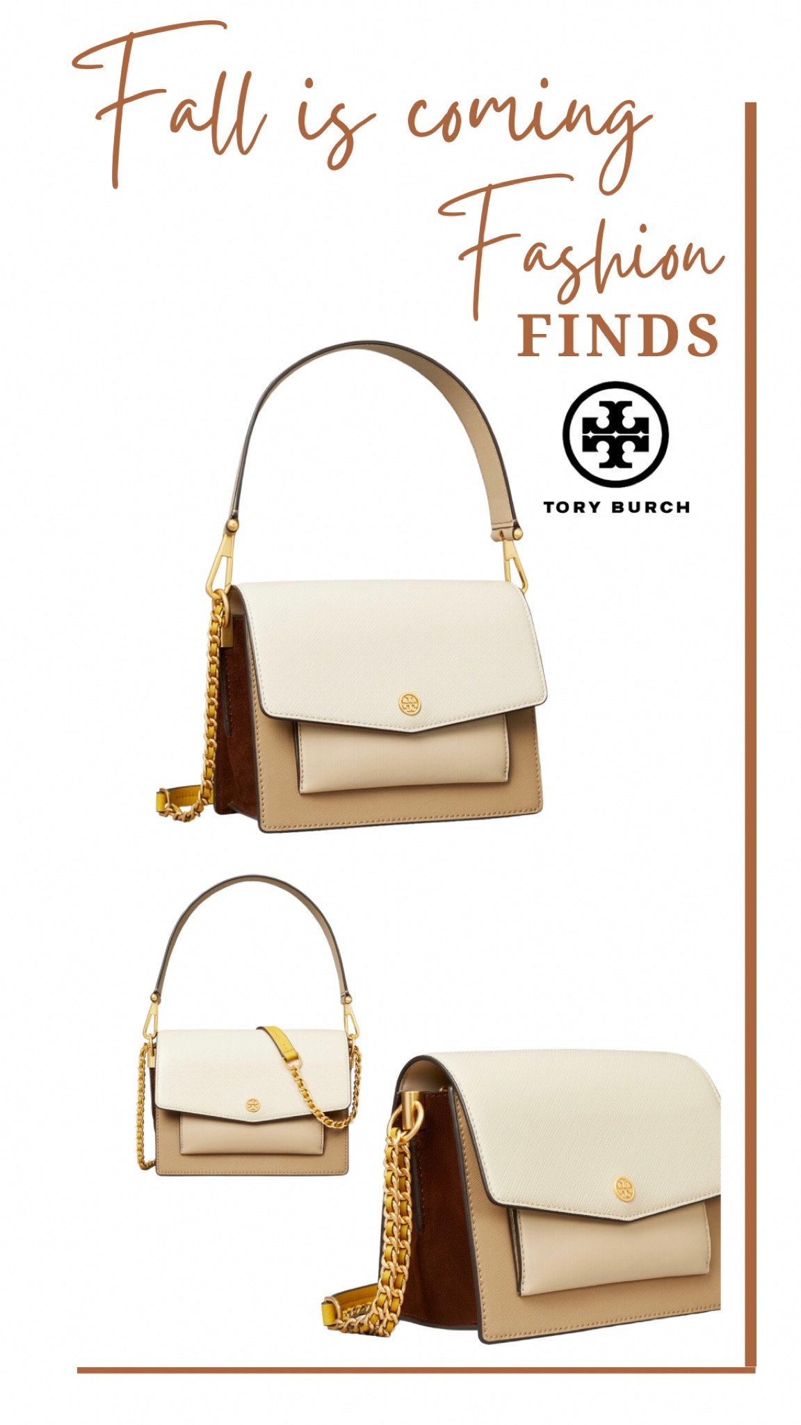 Perfect size colorblock convertible bag! Shoulder bag or crossbody #Fall #FallFashion #ToryBurch 

#LTKSeasonal #LTKSale #LTKsalealert