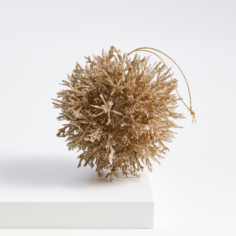 Gold Coral Cluster Christmas Tree Ornament + Reviews | Crate & Barrel | Crate & Barrel