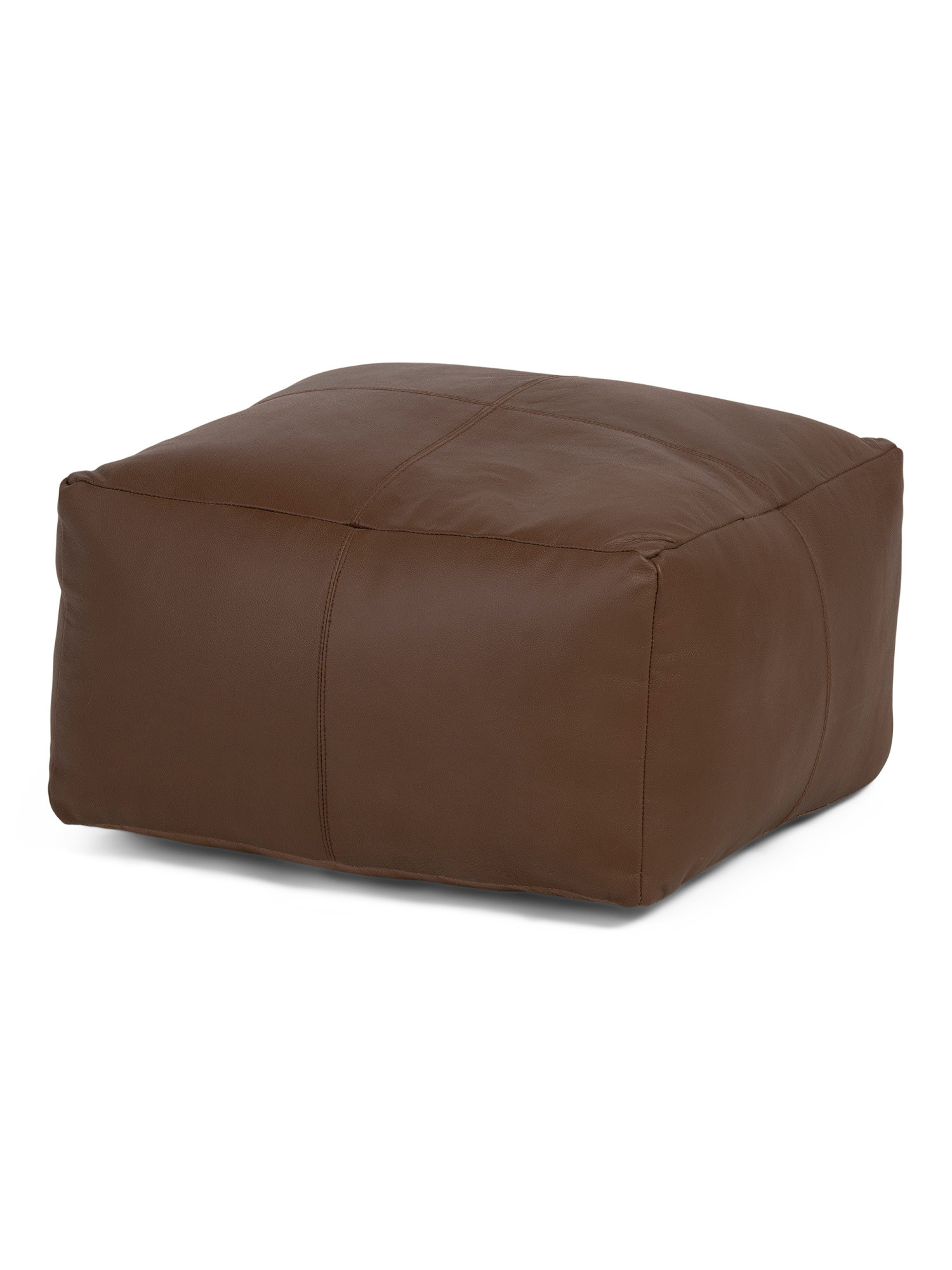 22x22 Batton Leather Pouf | Poufs & Ottomans  | Marshalls | Marshalls