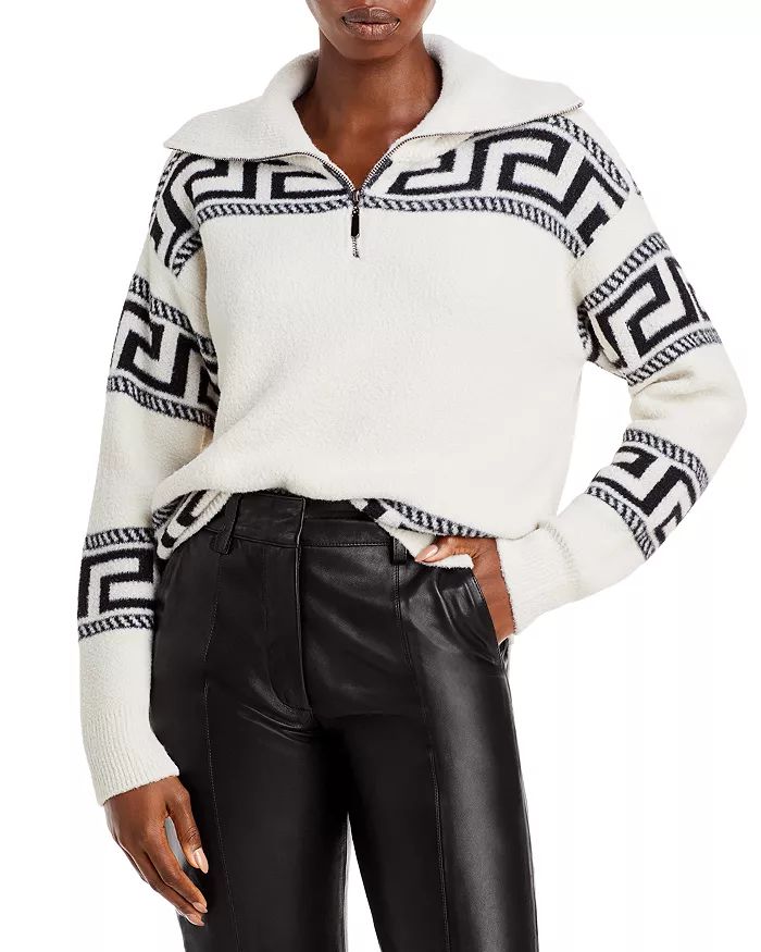 AQUA Printed Fleece Quarter Zip Pullover - 100% Exclusive Back to Results -  Women - Bloomingdale... | Bloomingdale's (US)