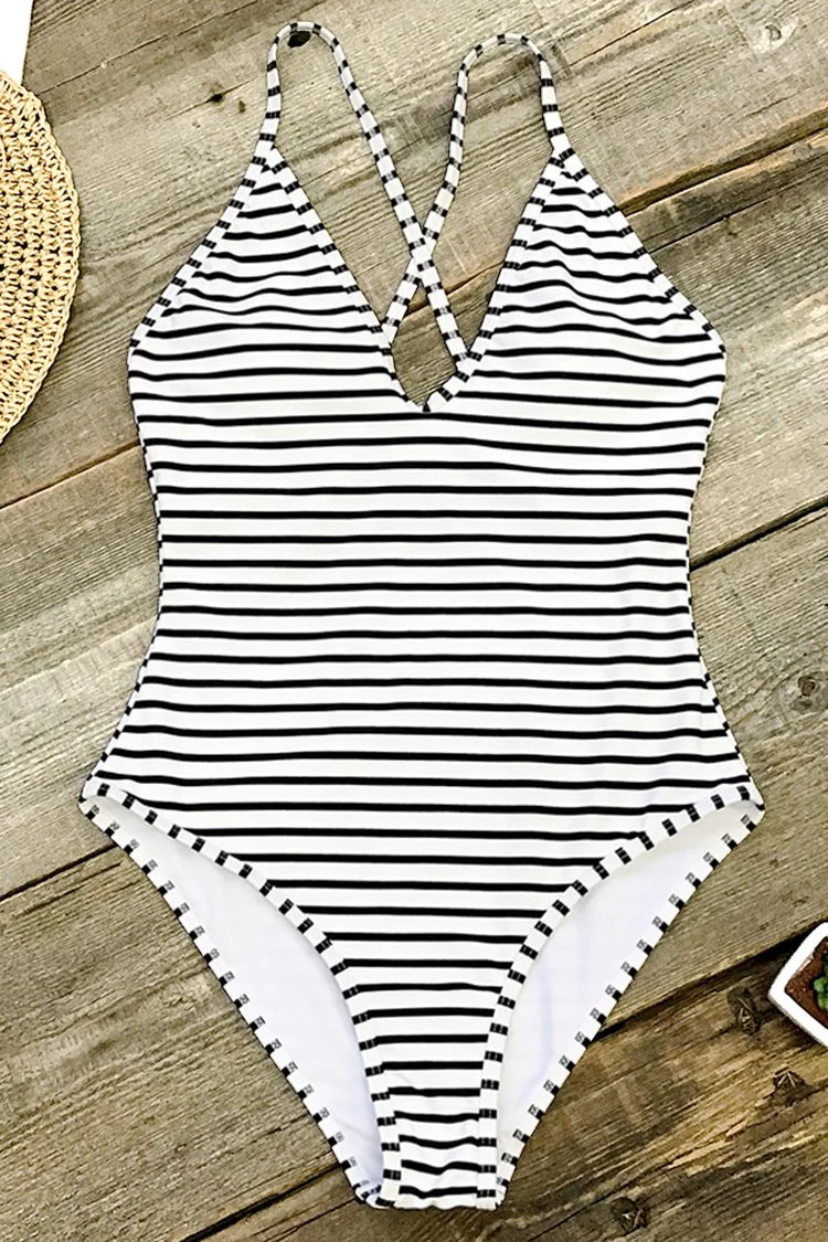 Lasting Appeal Stripe One Piece Swimsuit | Cupshe