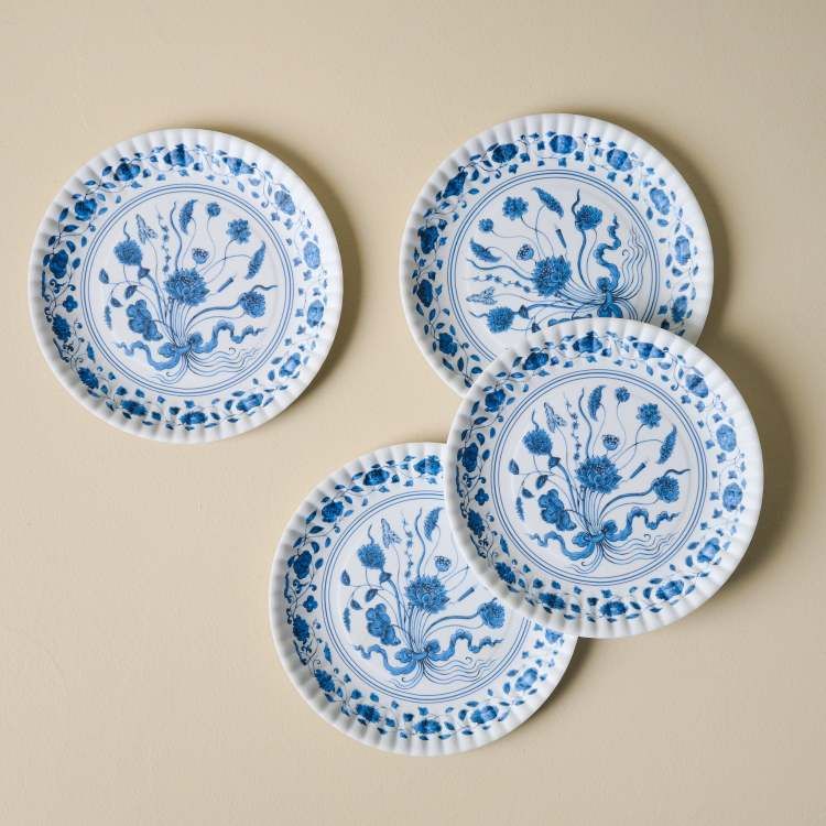 Blue Posie Melamine Plates Set of Four | Magnolia
