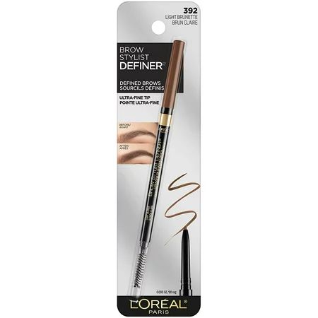 L'Oreal Brow Stylist Definer Waterproof Eyebrow Pencil, Light Brunette 0.003 Ounce (1 Count) Color:  | Walmart (US)
