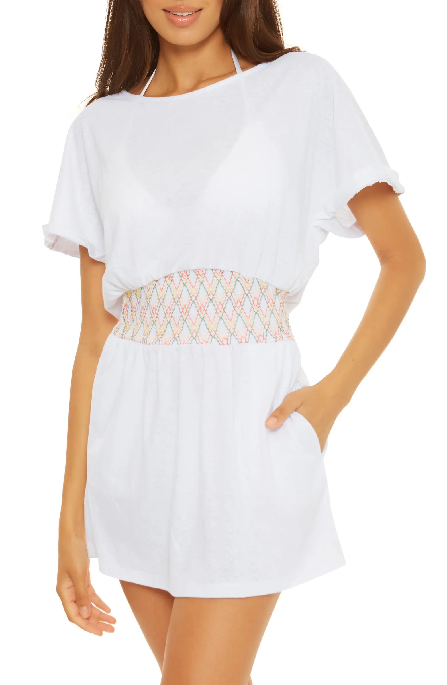 Soluna Sunset Smocked Waist Pocket Cover-Up Dress | Nordstrom | Nordstrom