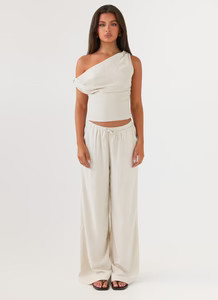 Fresh Face Linen Pants - Oatmeal | Peppermayo (Global)