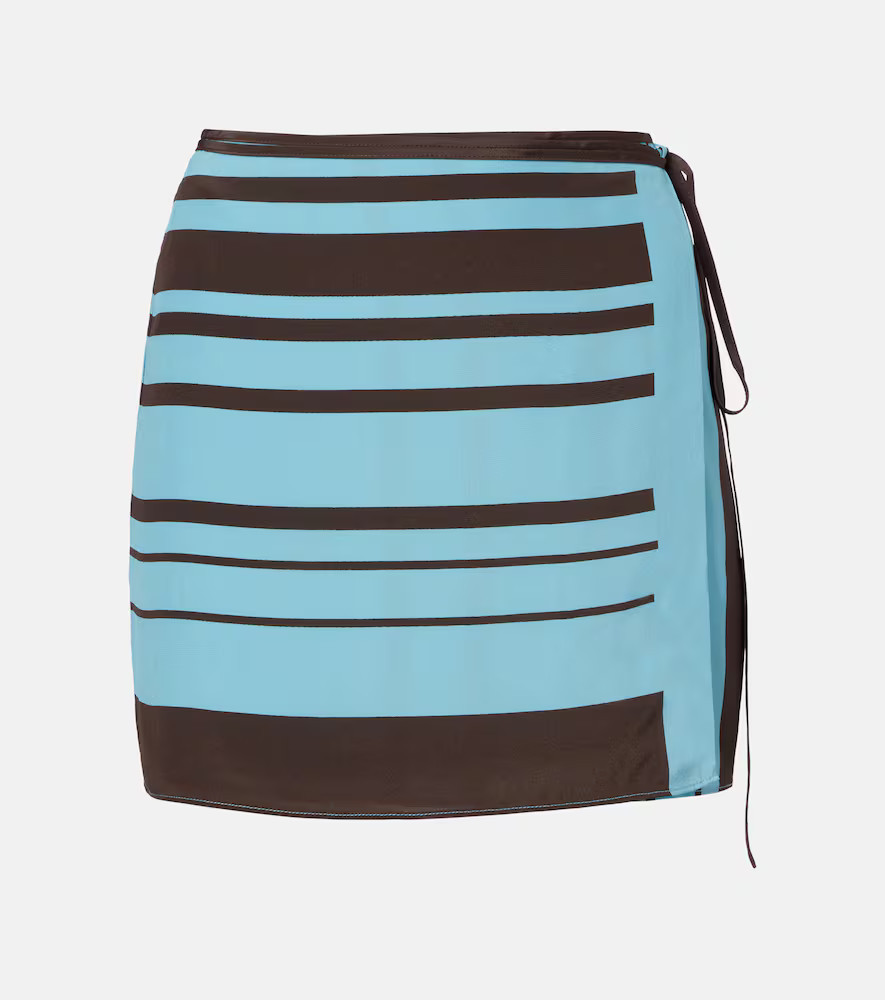 SIR Rioja striped silk crÃªpe wrap skirt | Mytheresa (US/CA)