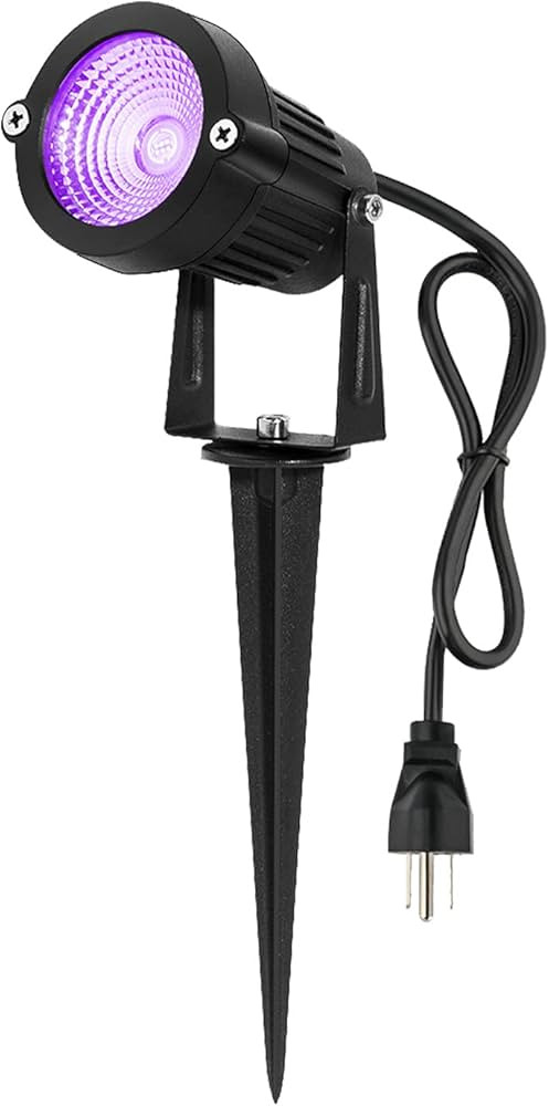 Halloween Waterproof UV LED Blacklight Landscape Lights, Outdoor Plug in Black Light Spotlight fo... | Amazon (US)